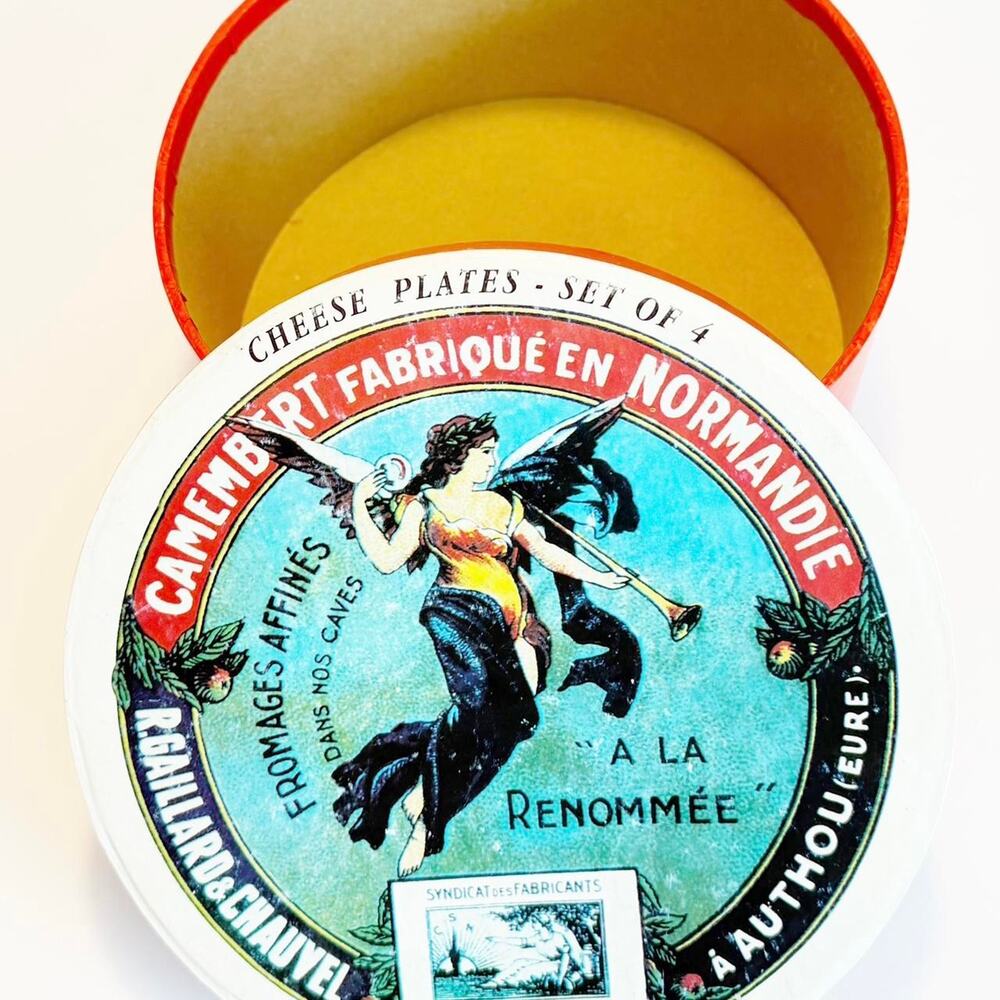 French Advertisement R. Gaillard & Chauvel Camembert Empty Round Cardboard Box